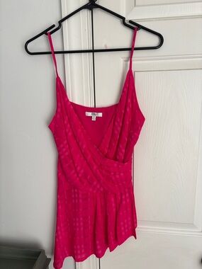 ASA Pink Spaghetti-Strap Draped Tunic